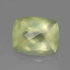 Préhnite vert naturelle transparent, 5,45 ct, transparent / translucide