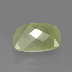 Préhnite vert naturelle transparent, 5,45 ct, transparent / translucide