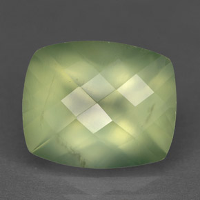Préhnite vert naturelle transparent, 5,33 ct, transparent / translucide