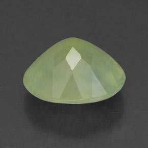 Préhnite vert naturelle transparent, 4,45 ct, transparent / translucide