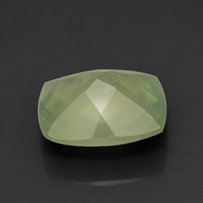 Préhnite vert naturelle transparent, 4,73 ct, transparent / translucide