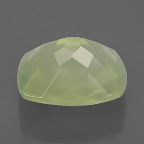Préhnite vert naturelle transparent, 5,16 ct, transparent / translucide