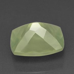 Préhnite vert naturelle transparent, 5,34 ct, transparent / translucide
