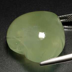 Préhnite vert naturelle transparent, 40,95 ct, transparent / translucide
