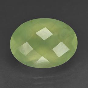 Préhnite vert naturelle coupe ovale, 9,22 ct, translucide