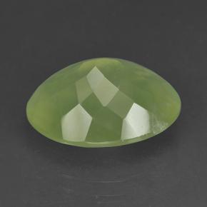 Préhnite vert naturelle coupe ovale, 9,22 ct, translucide
