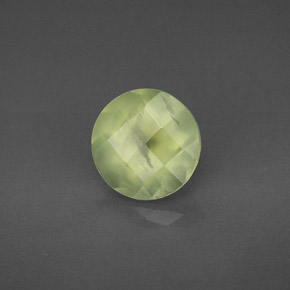 Préhnite vert naturelle transparent, 1,99 ct, transparent / translucide