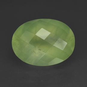 Préhnite vert naturelle coupe ovale, 9,64 ct, translucide