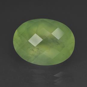 Préhnite vert naturelle coupe ovale, 9,64 ct, translucide