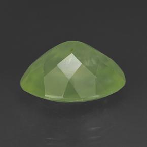 Préhnite vert naturelle coupe ovale, 9,64 ct, translucide