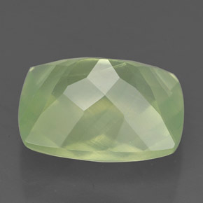 Préhnite vert naturelle transparent, 5,65 ct, transparent / translucide