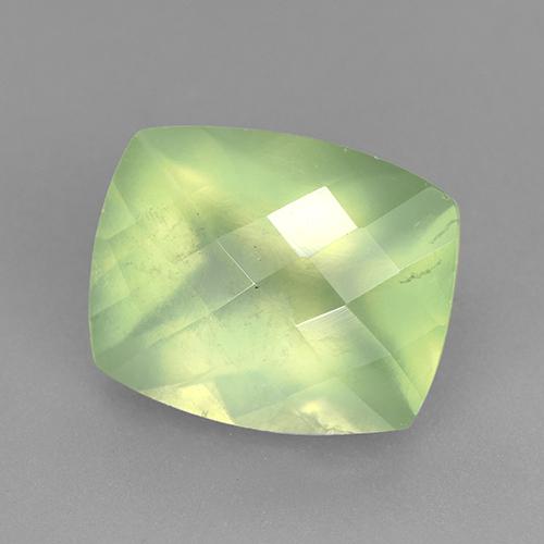 Prehnite Vert naturelle Coupe coussin, 5.37 ct, Translucide