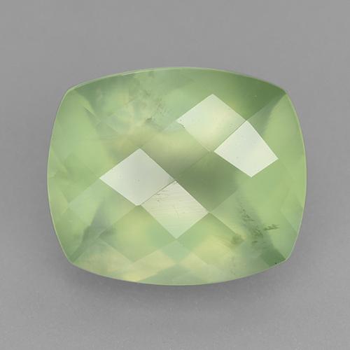 Préhnite vert naturelle coupe coussin, 5,41 ct, translucide