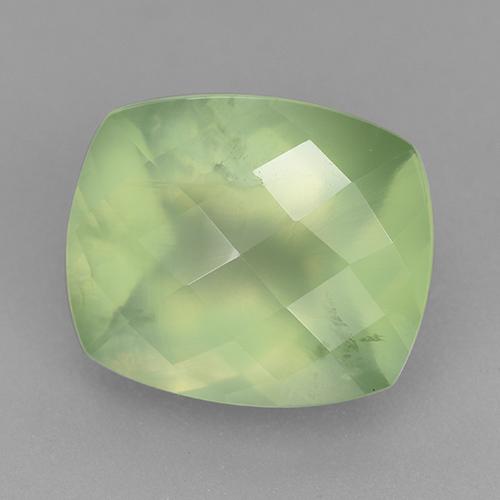 Préhnite vert naturelle coupe coussin, 5,41 ct, translucide