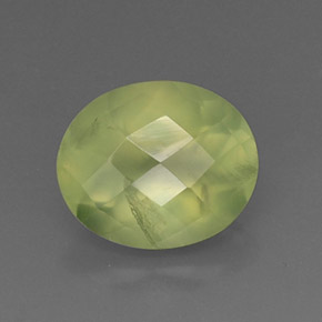 Préhnite vert naturelle transparent, 4,96 ct, transparent / translucide