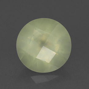 Préhnite vert naturelle transparent, 1,90 ct, transparent / translucide