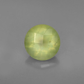 Préhnite vert naturelle transparent, 1,86 ct, transparent / translucide