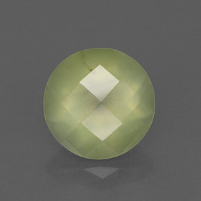 Préhnite vert naturelle transparent, 1,95 ct, transparent / translucide