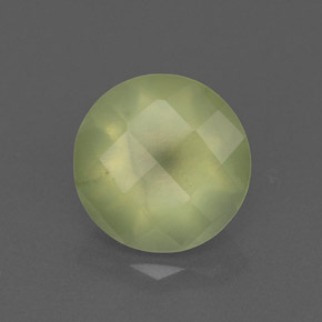 Préhnite vert naturelle transparent, 1,95 ct, transparent / translucide