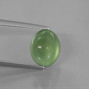 Préhnite vert naturelle transparent, 4,19 ct, transparent / translucide