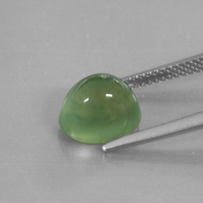 Préhnite vert naturelle transparent, 4,19 ct, transparent / translucide