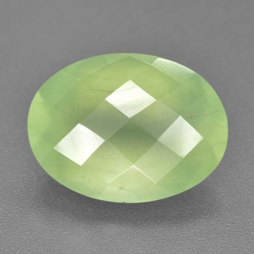 Prehnite Vert citron naturelle Coupe ovale, 9.41 ct, Translucide