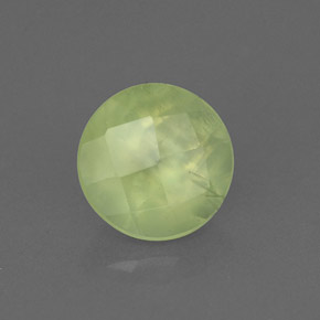 Préhnite vert naturelle transparent, 1,95 ct, transparent / translucide