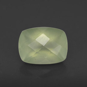 Préhnite vert naturelle transparent, 1,43 ct, transparent / translucide