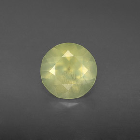 Préhnite vert naturelle transparent, 1,75 ct, transparent / translucide