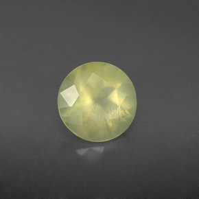 Préhnite vert naturelle transparent, 1,75 ct, transparent / translucide
