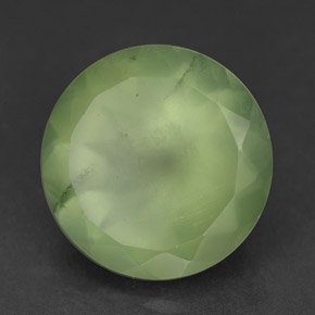 Préhnite vert naturelle transparent, 9,45 ct, transparent / translucide