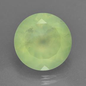 Préhnite vert naturelle coupe roude, 8,59 ct, translucide