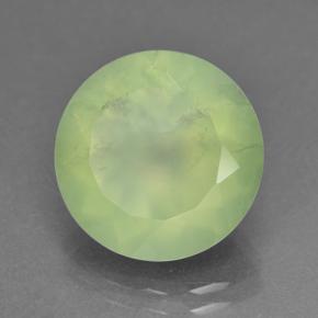Préhnite vert naturelle coupe roude, 8,59 ct, translucide