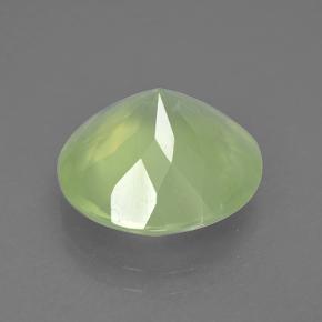 Préhnite vert naturelle coupe roude, 8,59 ct, translucide