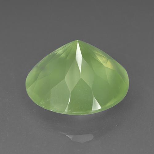 Préhnite vert naturelle coupe roude, 9,10 ct, translucide