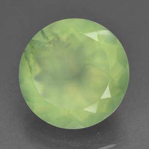 Préhnite vert naturelle coupe roude, 9,19 ct, translucide