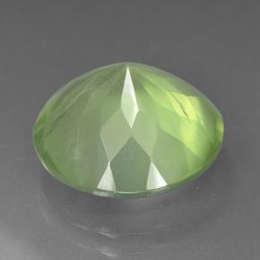 Préhnite vert naturelle coupe roude, 9,19 ct, translucide