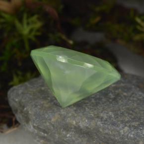 Préhnite vert naturelle coupe roude, 8,59 ct, translucide
