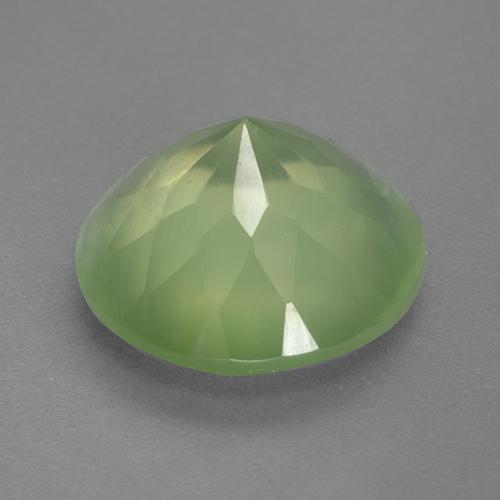 Préhnite vert naturelle coupe roude, 9,78 ct, transparent
