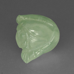 Préhnite vert naturelle transparent, 18,17 ct, transparent / translucide