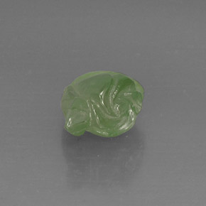 Préhnite vert naturelle transparent, 6,81 ct, transparent / translucide