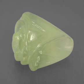 Préhnite vert naturelle transparent, 8,39 ct, transparent / translucide
