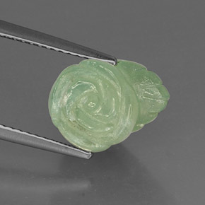 Préhnite vert naturelle forme fantaisie, 7,23 ct, translucide