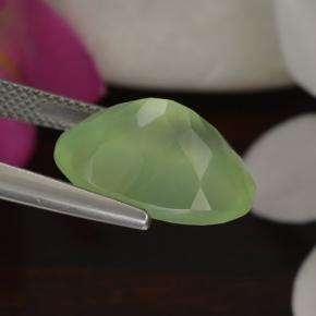Préhnite vert naturelle coupe ovale, 9,48 ct, translucide