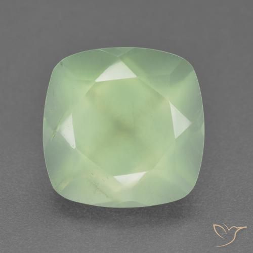 6.93ct Naturel Vert clair Préhnite, Coussin, Translucide