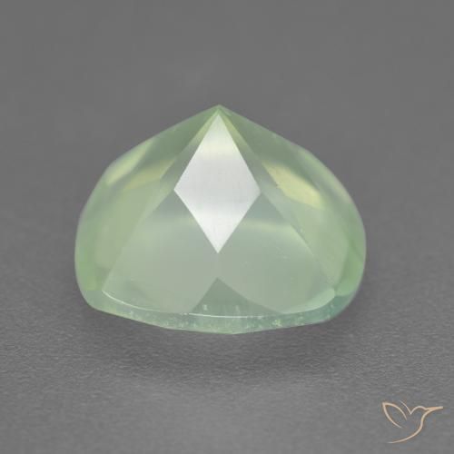 Préhnite Vert clair naturelle Coussin, 6.93 ct, Translucide