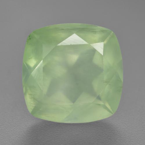 Préhnite vert naturelle coupe coussin, 6,90 ct, translucide