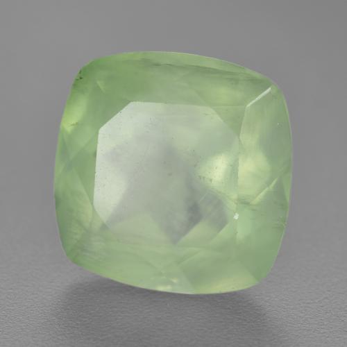 Préhnite vert naturelle coupe coussin, 6,90 ct, translucide