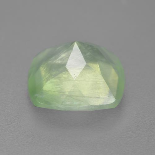 Préhnite vert naturelle coupe coussin, 6,90 ct, translucide