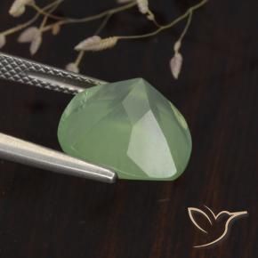 Préhnite Light Yellow Green  naturelle Coussin, 6.75 ct, Translucide